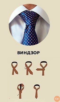 6 популярных узлов на гaлстуке  